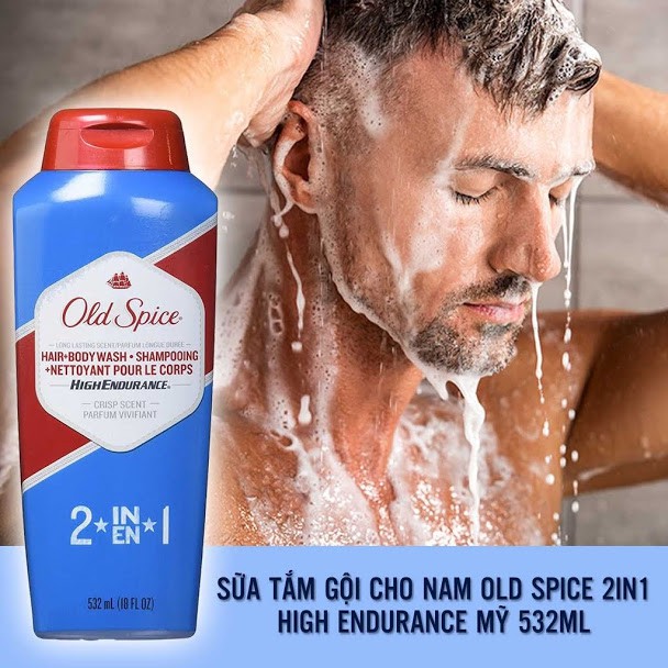 Sữa tắm gội cho nam old spice high endurance 532ml