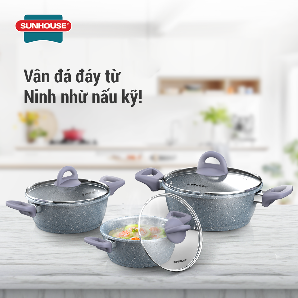 Nồi vân đá đáy từ Sunhouse SHG2016MMB