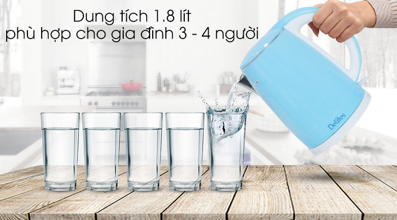 Ấm siêu tốc Delites ST18DB01 1.8L