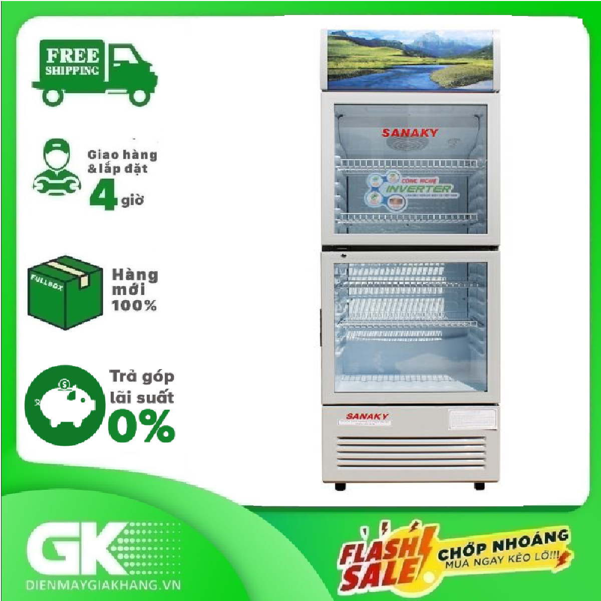 Tủ Mát Sanaky VH-408W3/408W3L 340L