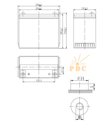 Ắc quy Vision 6FM55-X 12V 55AH