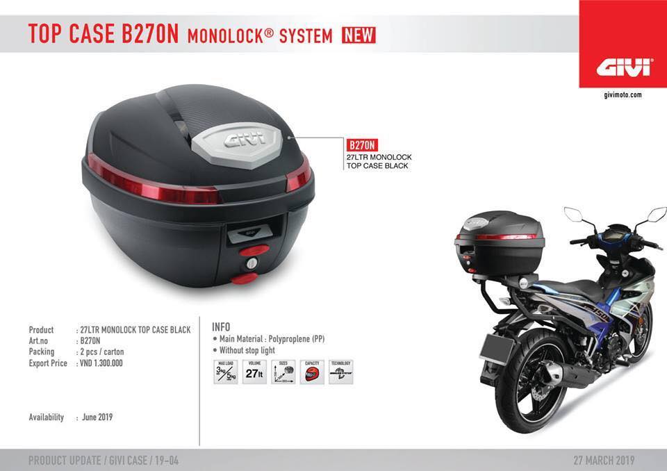 Thùng Givi B270N 27 Lít
