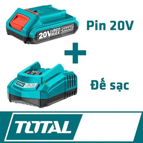 Bộ pin sạc Lithium Li-ion Total TFBLI2001 20V