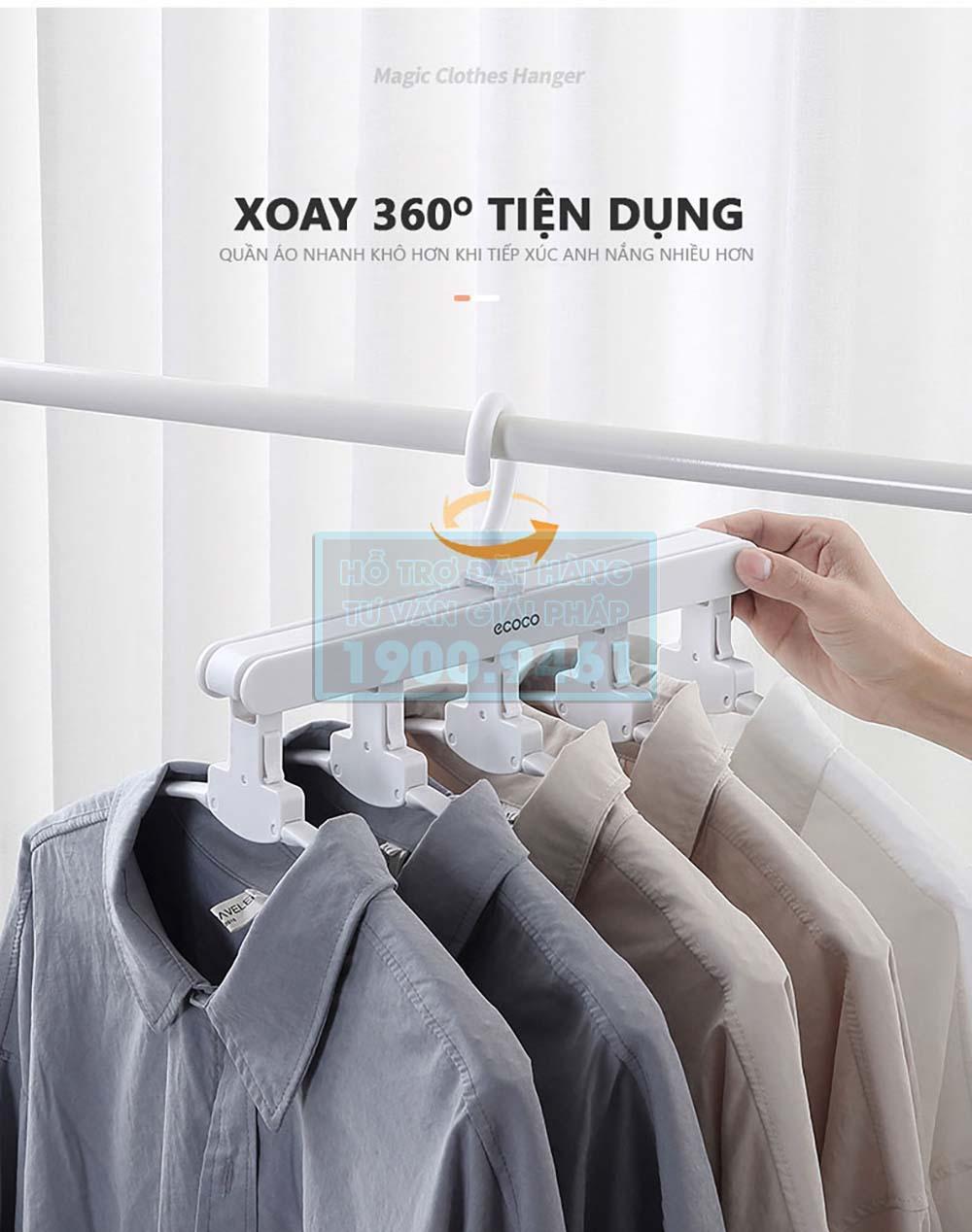 MÓC TREO QUẦN ÁO 5IN1 ECOCO E9343