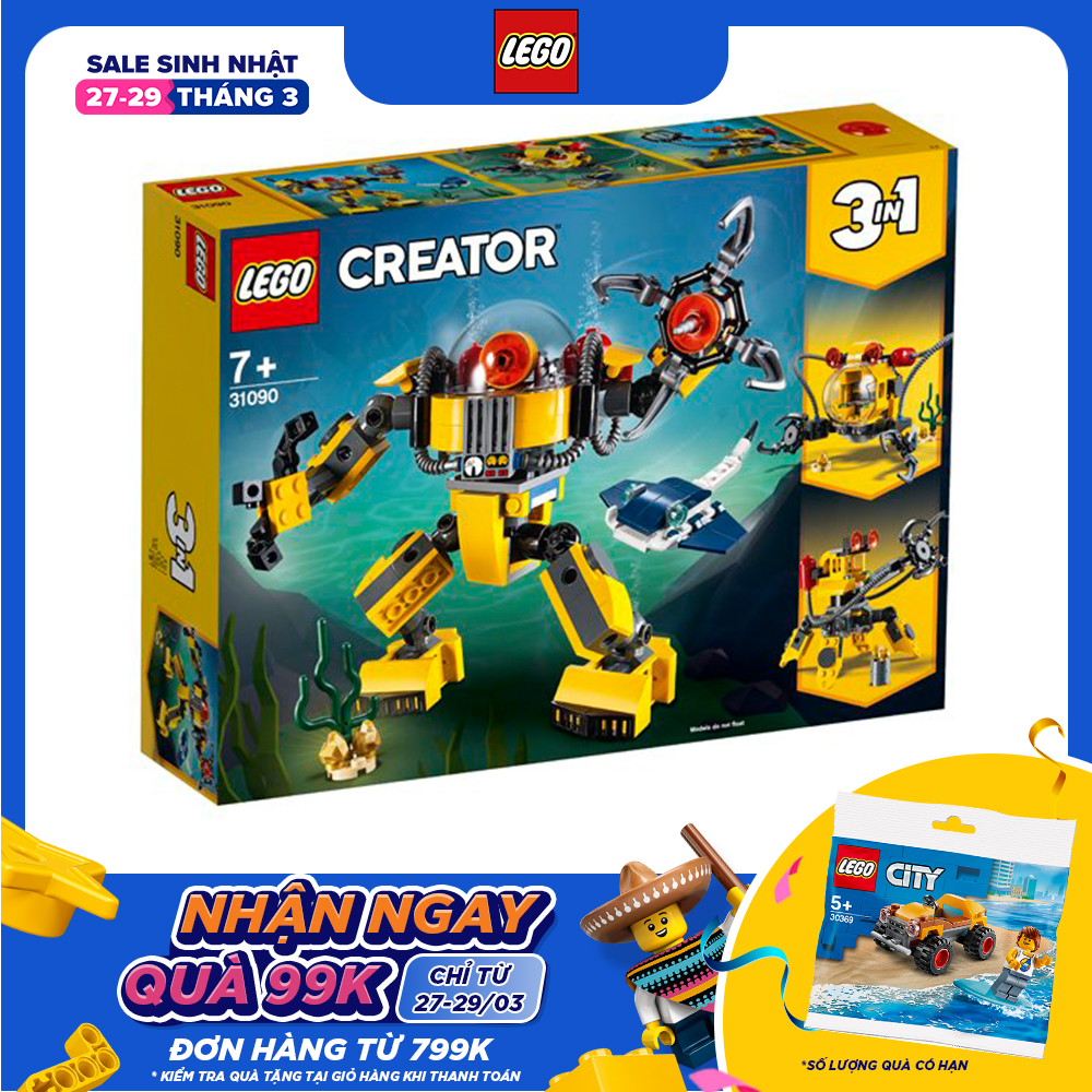 Lego Creator 31090 RôBốt Thám Hiểm Biển Sâu
