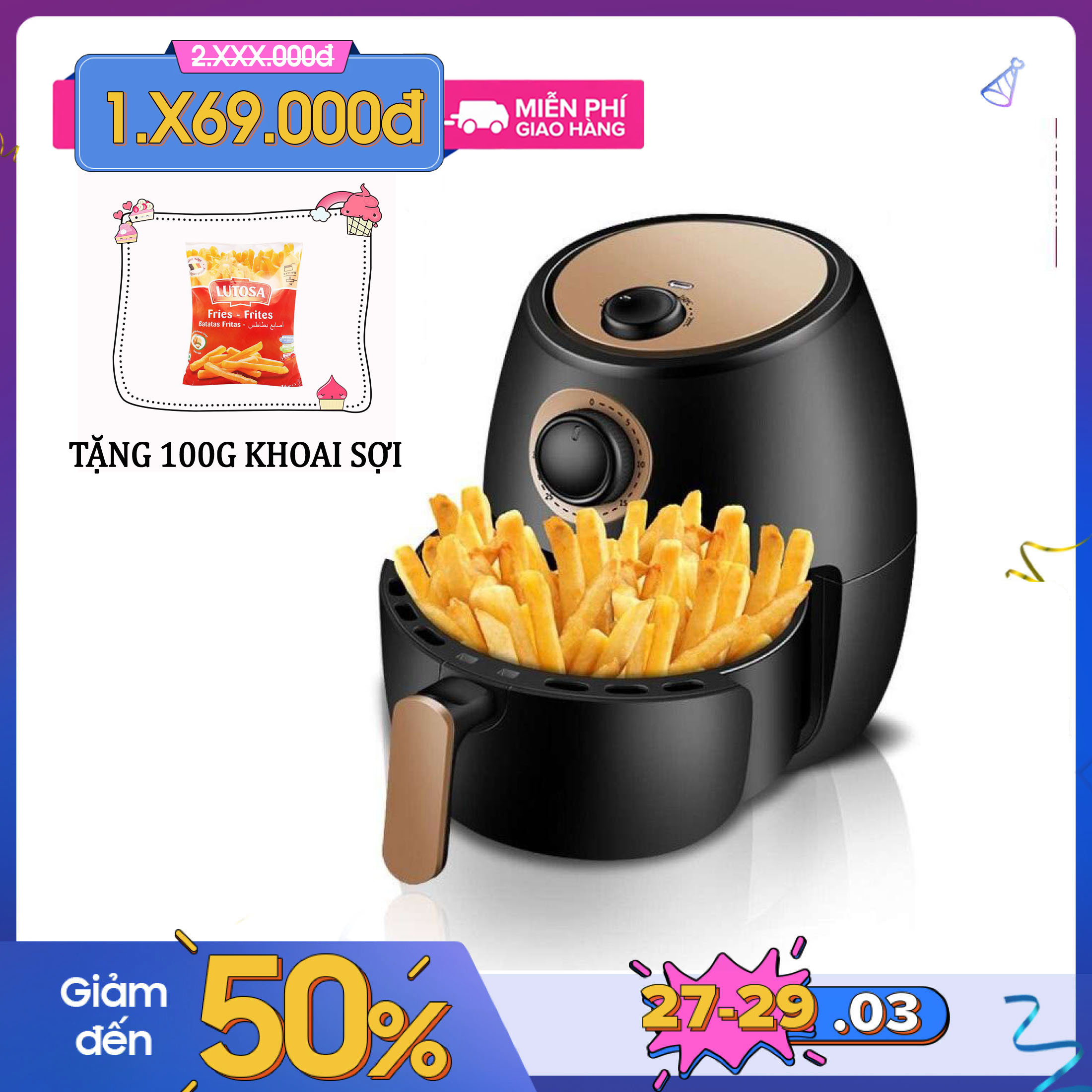 Nồi Chiên Không Dầu Ashton AF210