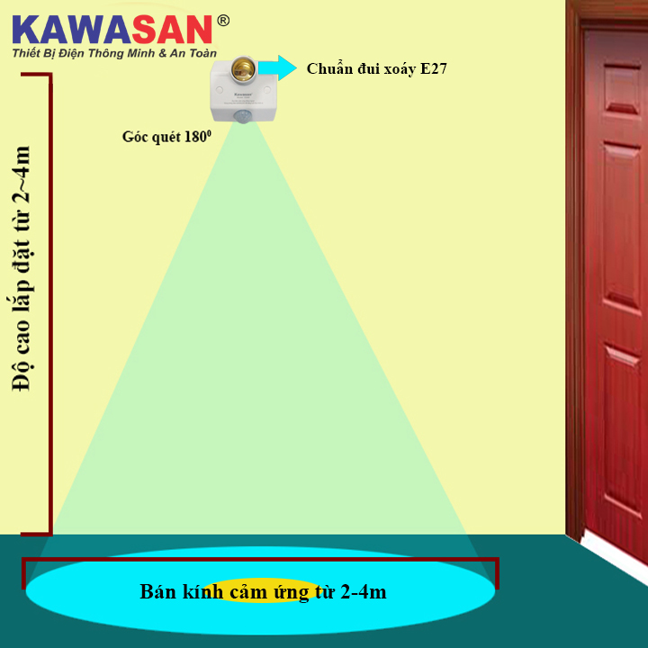 Đuôi đèn cảm ứng Kawa SS68