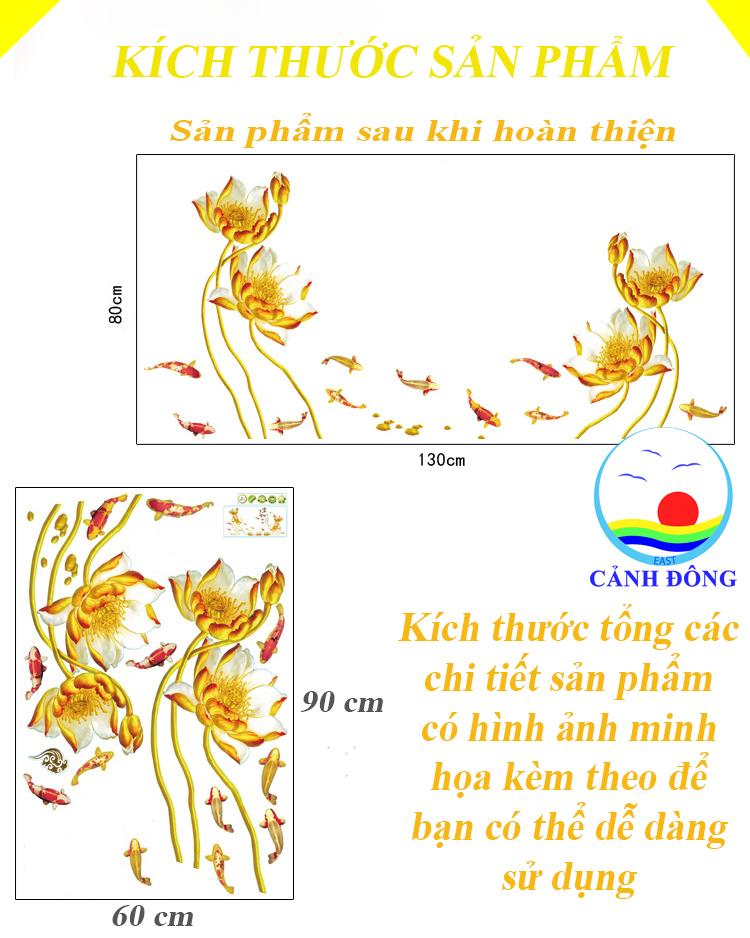 Decal Hoa Sen Vàng Binbin PK137