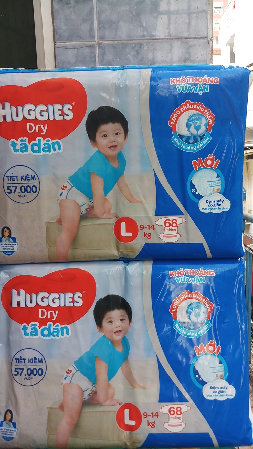 Combo 2 Gói Tã Dán Huggies L68 (9-14KG)