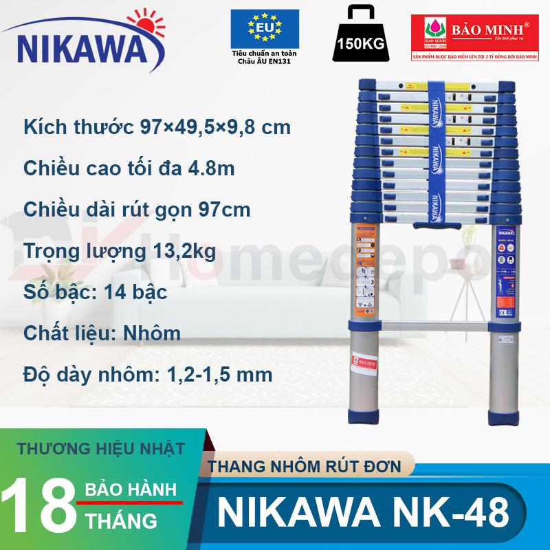 Thang nhôm rút Nikawa NK-48