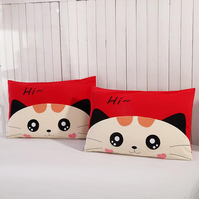 Nhật Bản Tranh Minh Họa Kinecat Đáng Yêu Mèo 100% Cotton Vải Ghép Phụ Nữ Duy Nhất Vỏ Gối Vỏ Gối (Không Bao Gồm Ruột Gối)