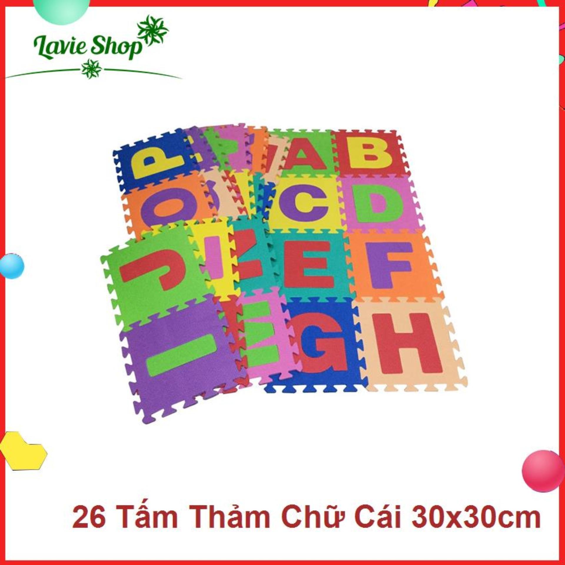 Thảm xốp 26 miếng kiểu chữ - 30x30 cm