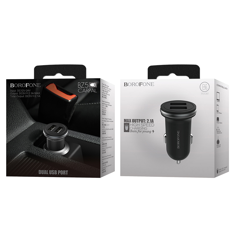BOROFONE Sạc Xe Hơi BZ5 2 Cổng USB