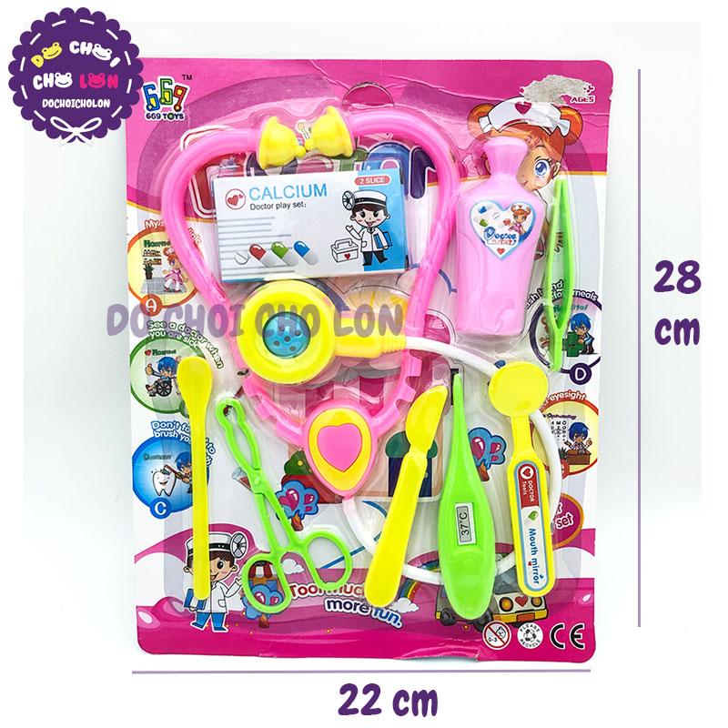 Vỉ đồ chơi bác sĩ 9 món dụng cụ 669-010