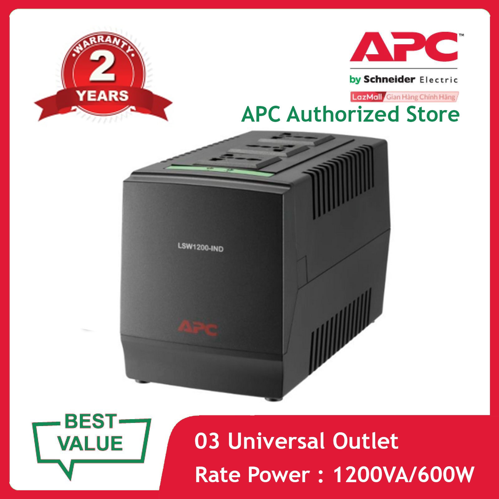Ổn áp APC Line-R LSW1200-IND - 1200VA