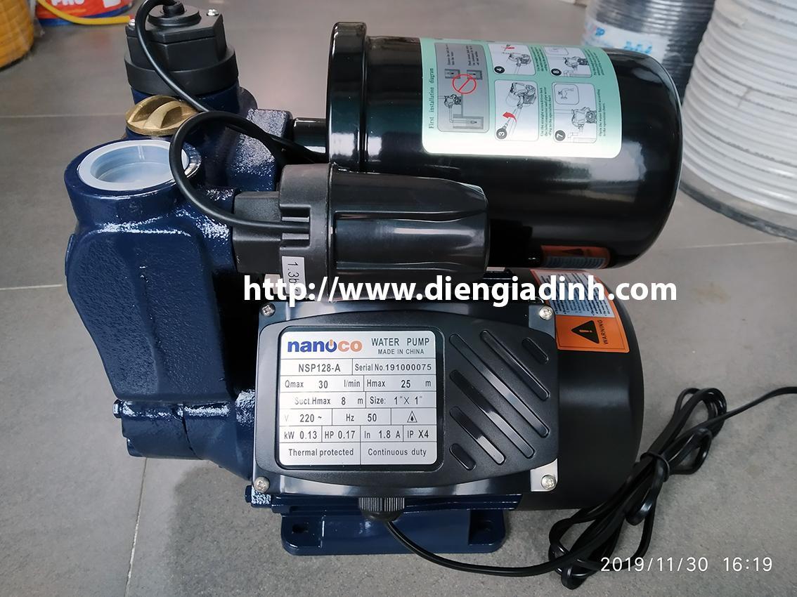 Máy bơm nước nóng tăng áp điện tử Nanoco NSP128-A 128W