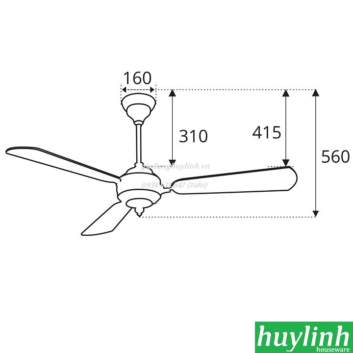QUẠT TRẦN SINWA S138-W