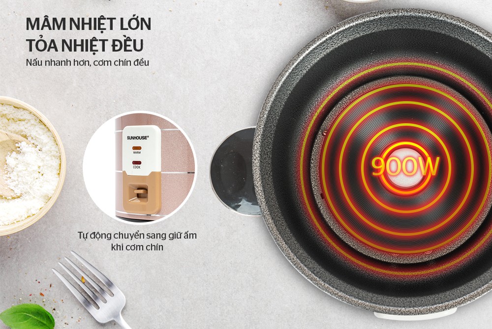 Nồi cơm điện Sunhouse SHD8135 2.2L
