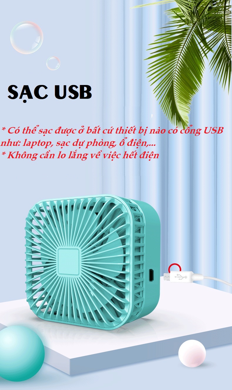 QUẠT MINI TÍCH ĐIỆN GẤP GỌN JY-1129