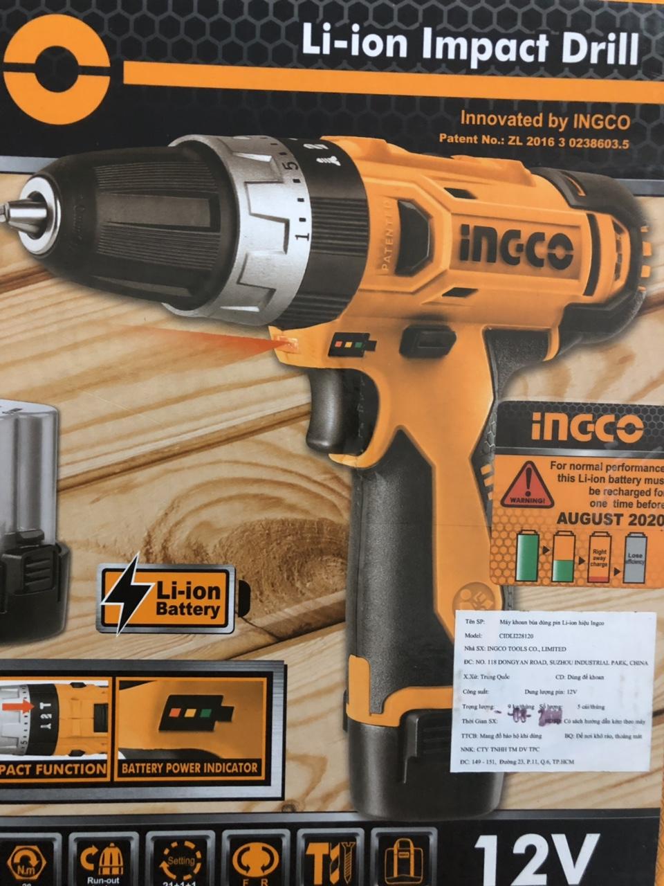 Máy khoan INGCO CIDLI228120