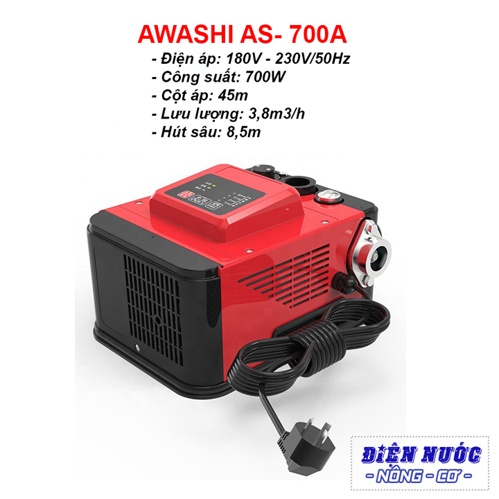 MÁY BƠM NƯỚC TĂNG ÁP AWASHI AS-700A/700W