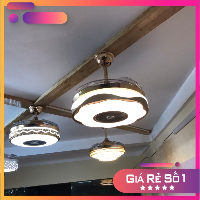 Quạt trần đèn giấu cánh 8074