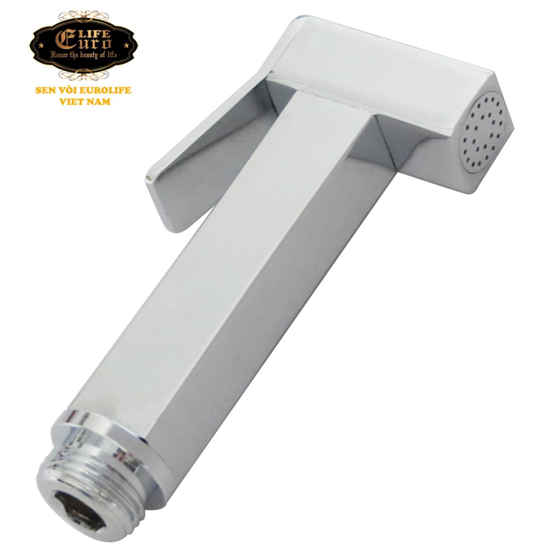 Tay xịt vệ sinh đồng vuông Eurolife EL-H-X03 (Trắng bạc)