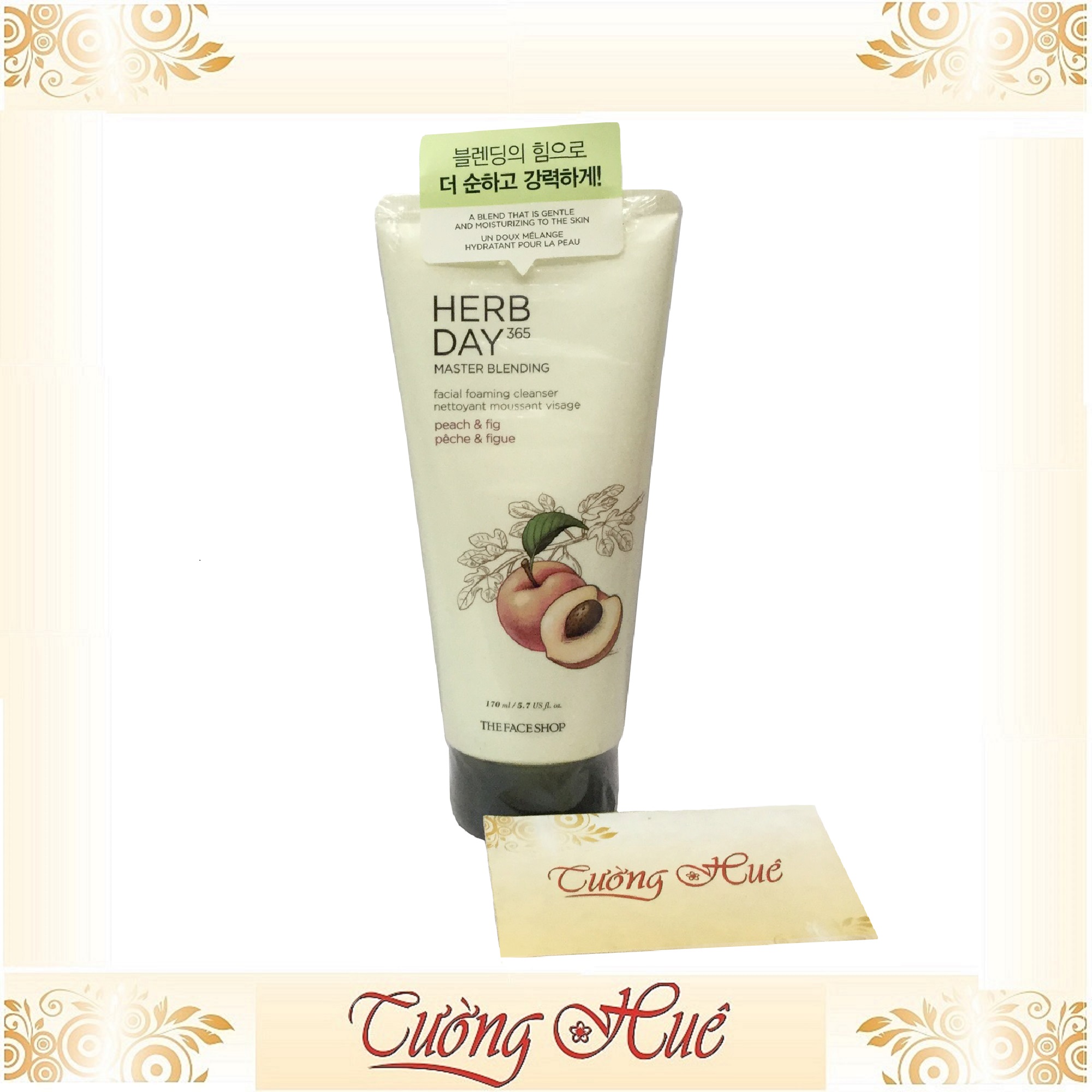 Sữa Rửa Mặt Cung Cấp Ẩm TheFaceShop Herb Day 365 Cleansing Foam Peach 170ml