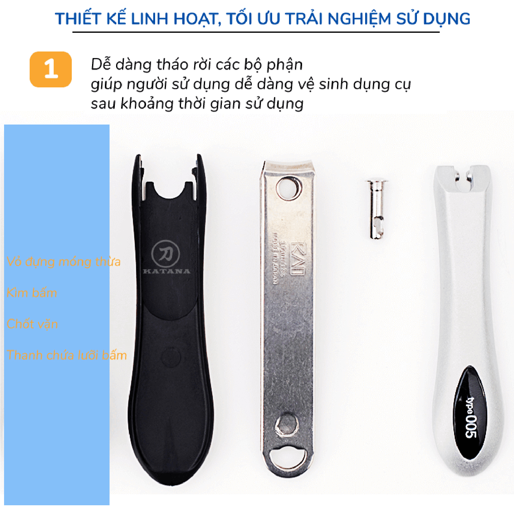 Bấm móng tay cao cấp nhật Kai KE0105