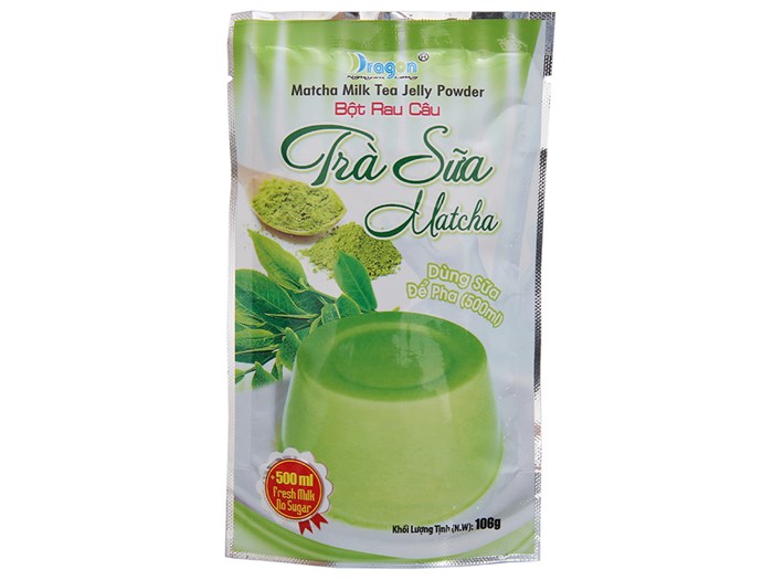 Bột rau câu Dragon trà sữa matcha
