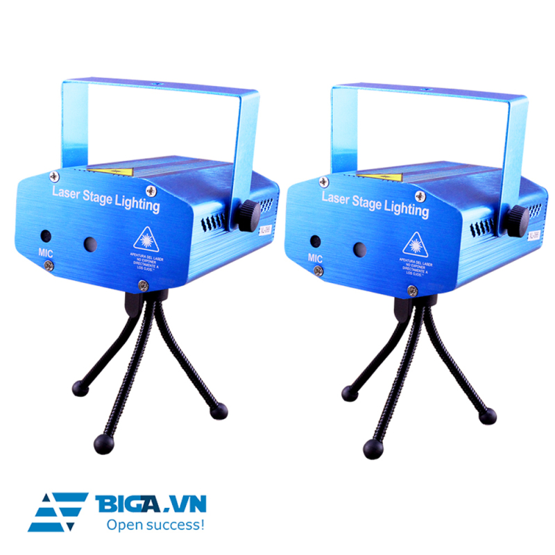 Bảng giá Bộ 2 Đèn Chiếu Laser Vũ Trường Cảm Biến Âm (Mẫu Chấm Tia F1) - USA 2666-1