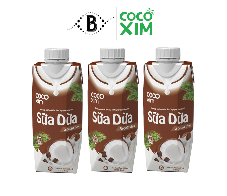Sữa Dừa Cocoxim Socola 330Ml combo 3 hộp