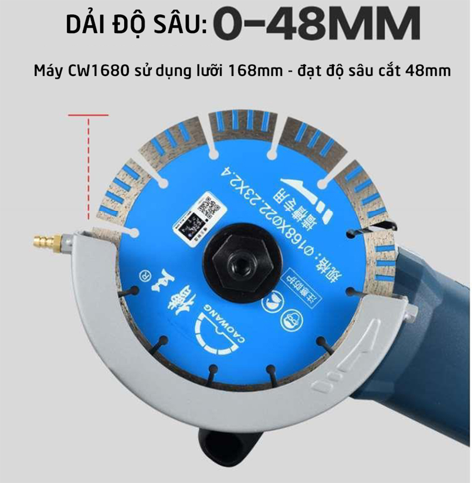 MÁY CẮT RÃNH TƯỜNG MỘT LƯỠI CAOWANG CW1680
