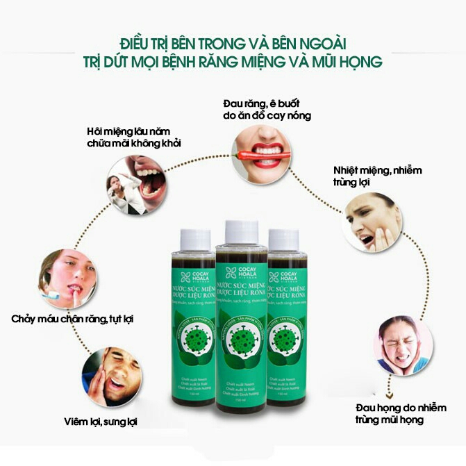 Nước súc miệng Rona 150ml combo 5 chai