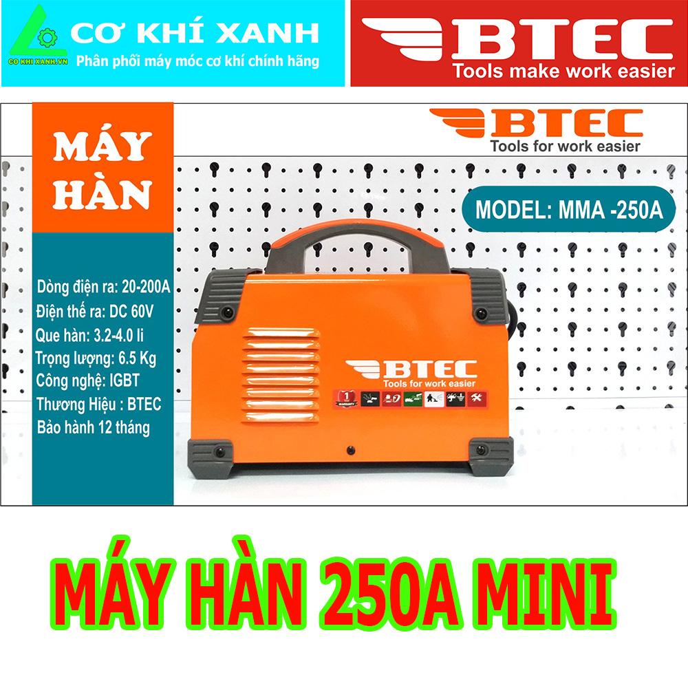 MÁY HÀN QUE ĐIỆN TỬ BTEC MMA-250A