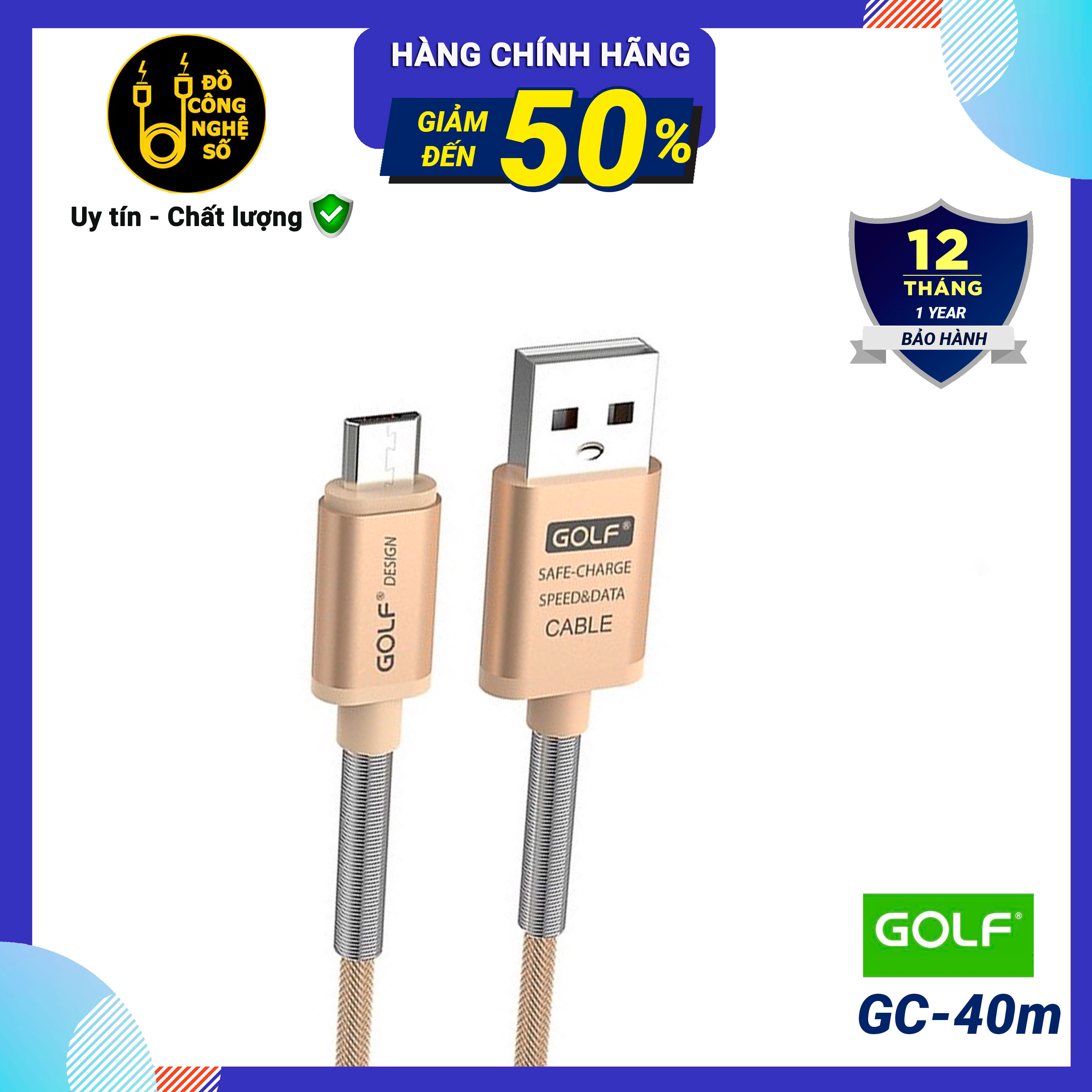 Cáp MicroUSB Golf GC-40m