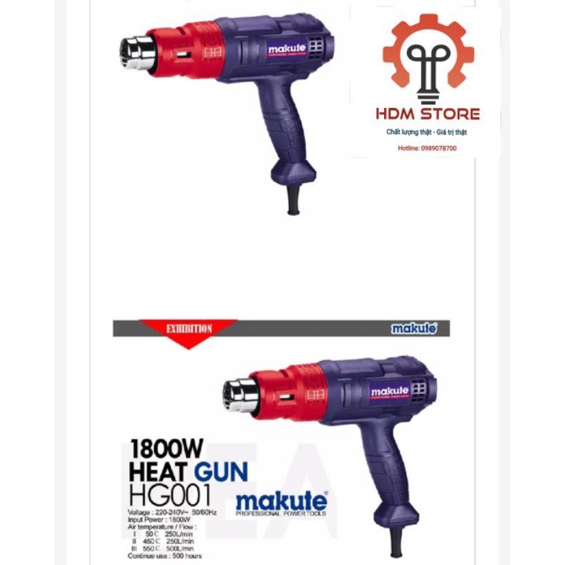 MÁY KHÒ NHIỆT MAKUTE HG001