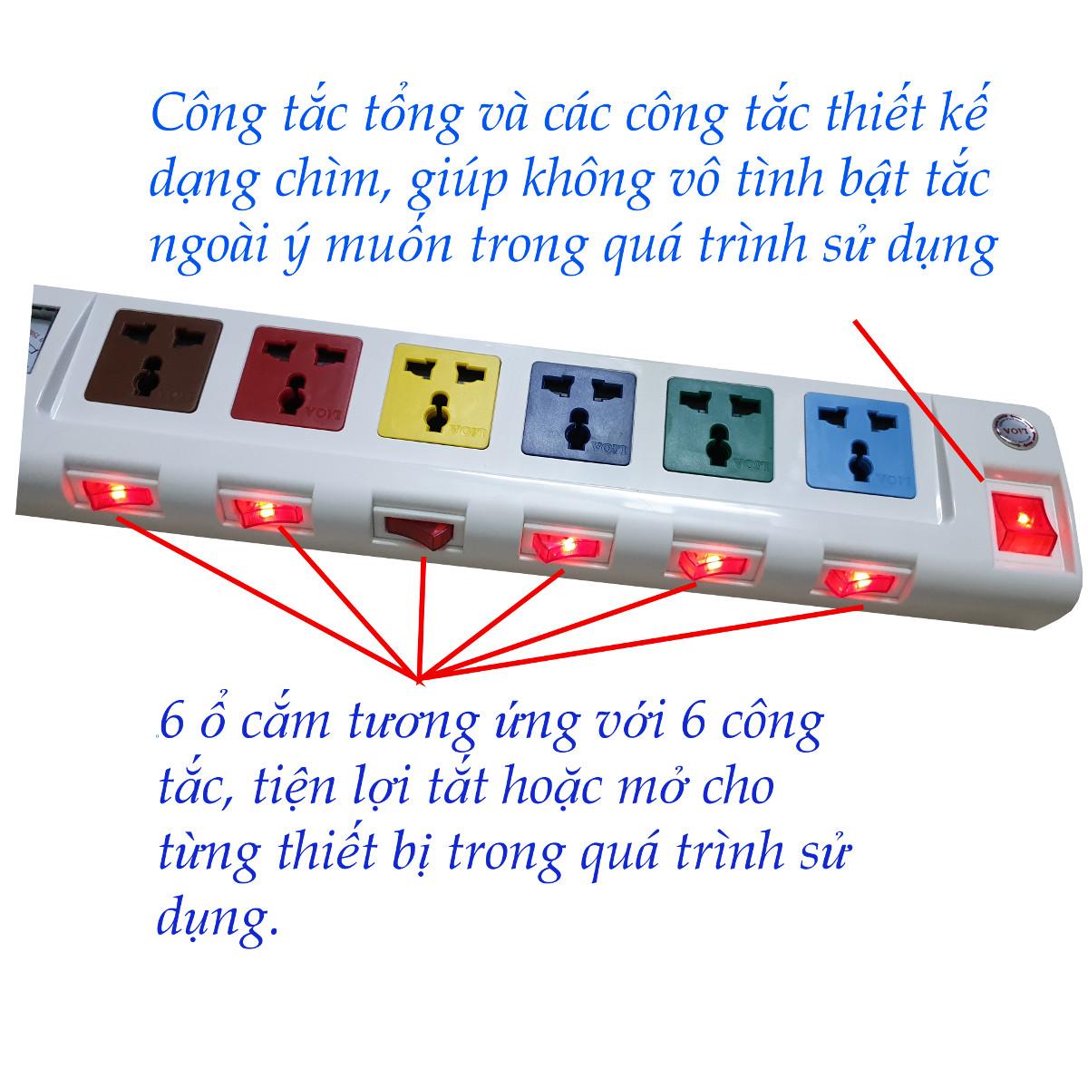 Ổ cắm điện Lioa 6OFSSA2.5-3