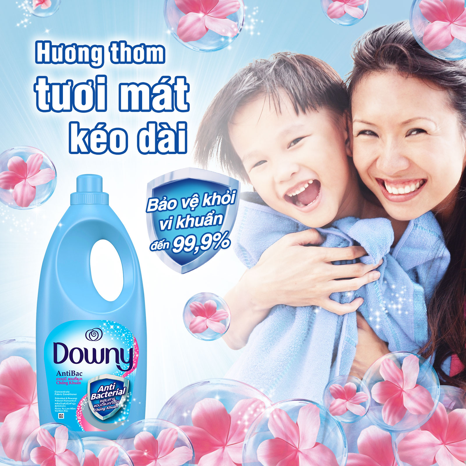 Nước xả Downy nắng mai 1.8L