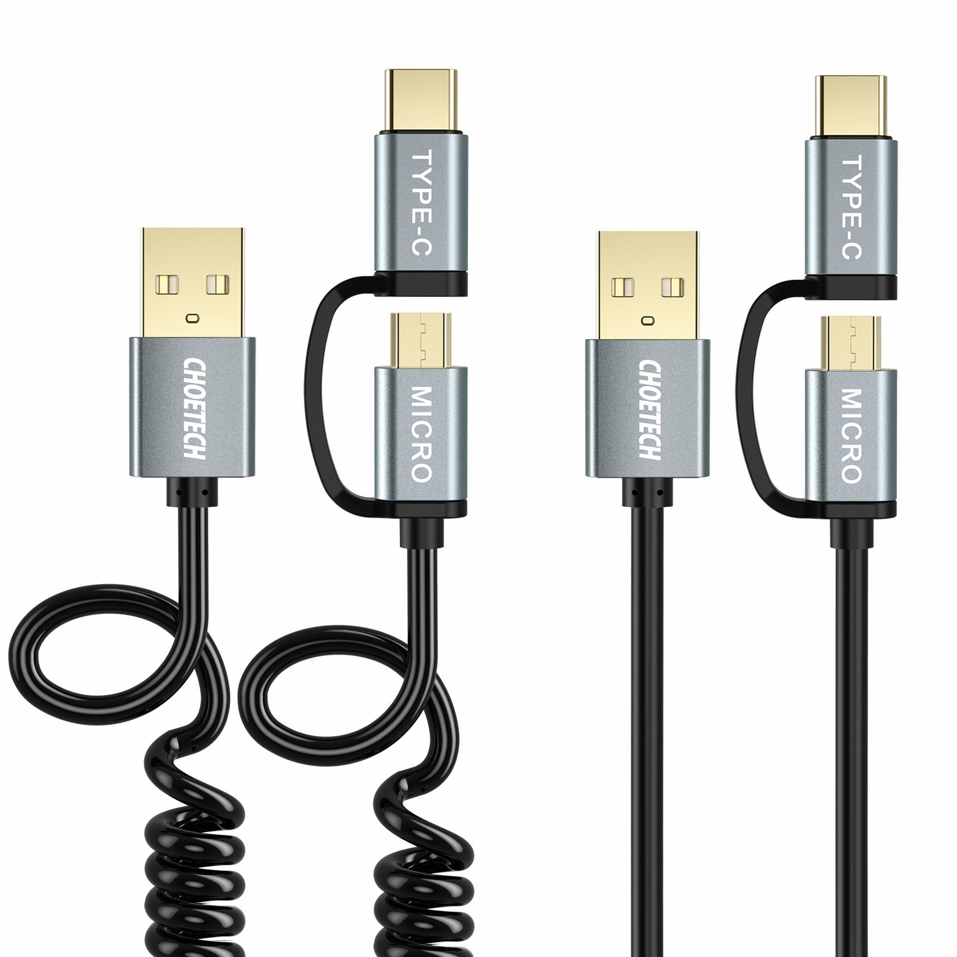 DÂY CÁP SẠC 2IN1 TYPE-C VÀ MICRO USB CHOETECH MIX00021
