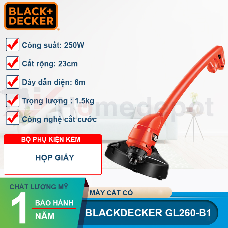 Máy cắt cỏ cầm tay Black&Decker GL260