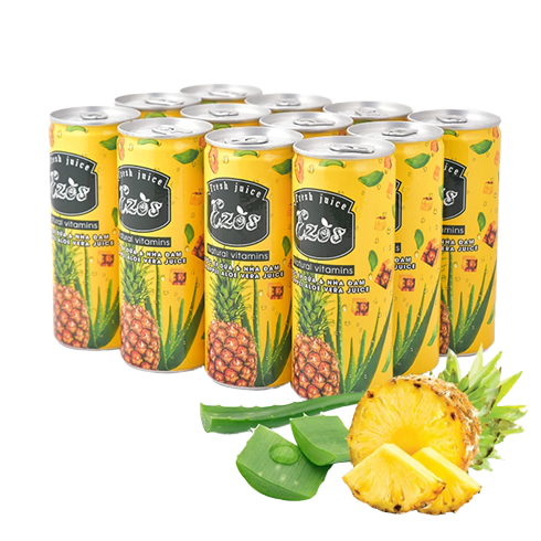 Nước ép dứa nha đam Ezos lốc 6 lon