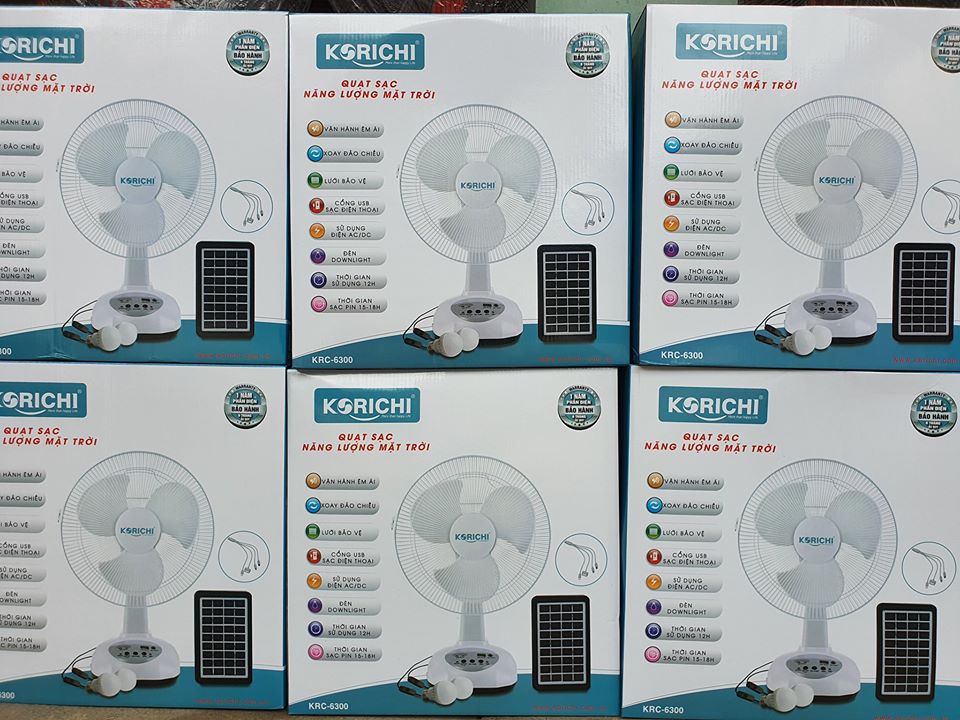 QUẠT SẠC TÍCH ĐIỆN KORICHI KRC-6300