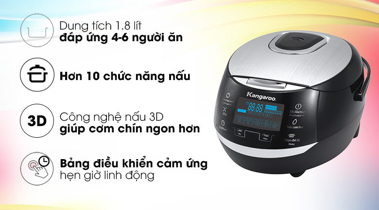Nồi cơm điện Kangaroo KG595 1.8L