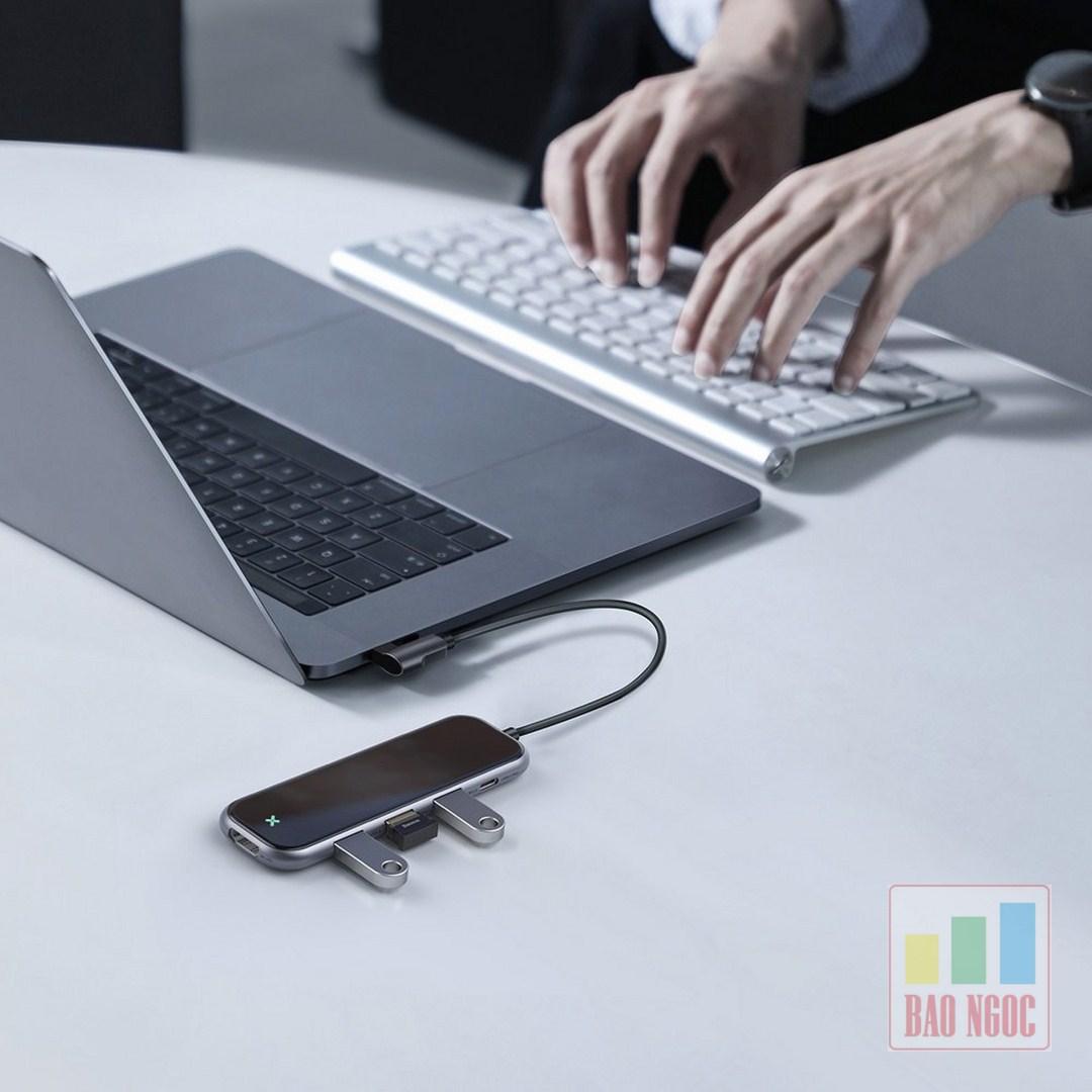BỘ HUB CHUYỂN ĐỔI TYPE C 5 IN 1 BASEUS CAHUB-BZ0G