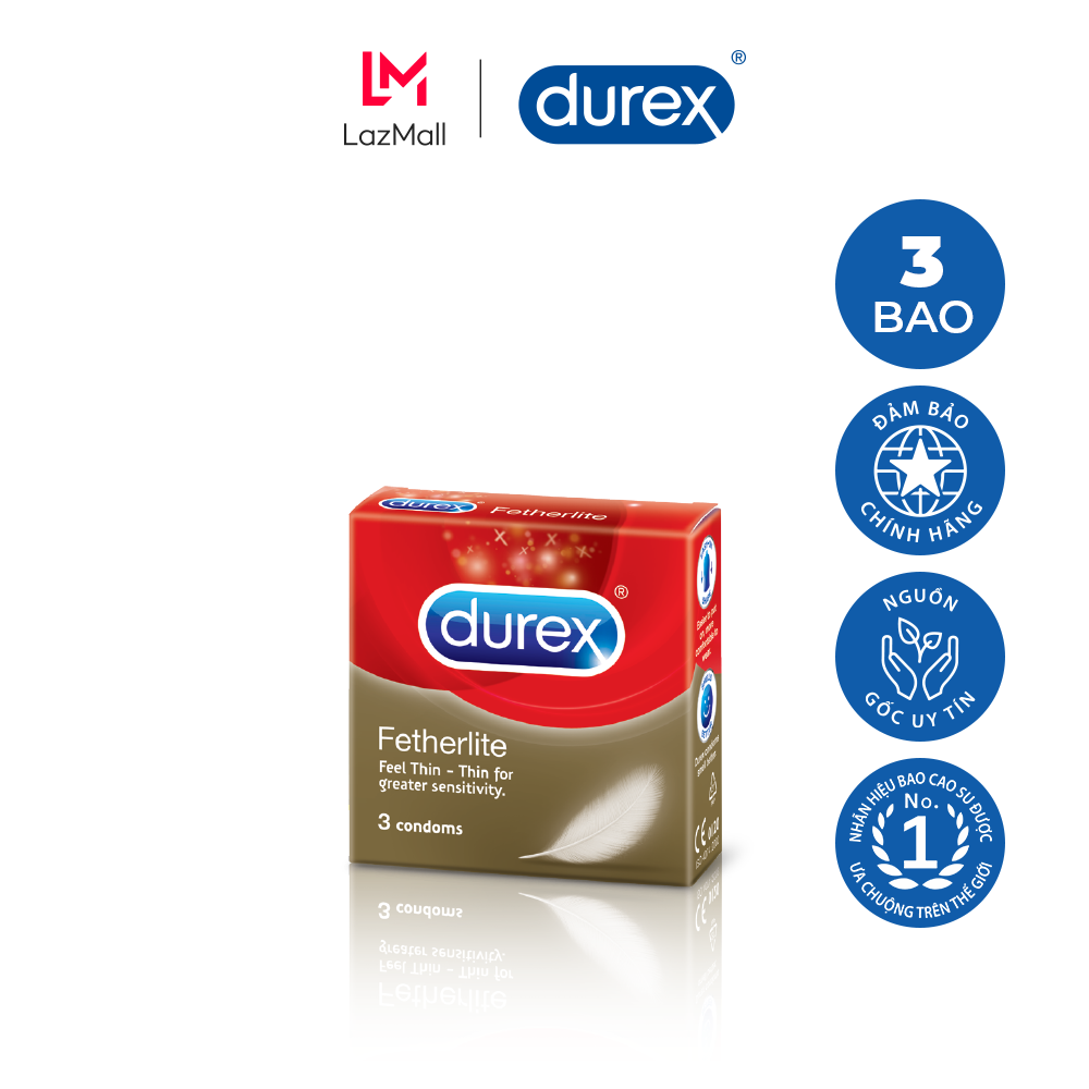 Bao cao su Durex Fetherlite hộp 3 cái