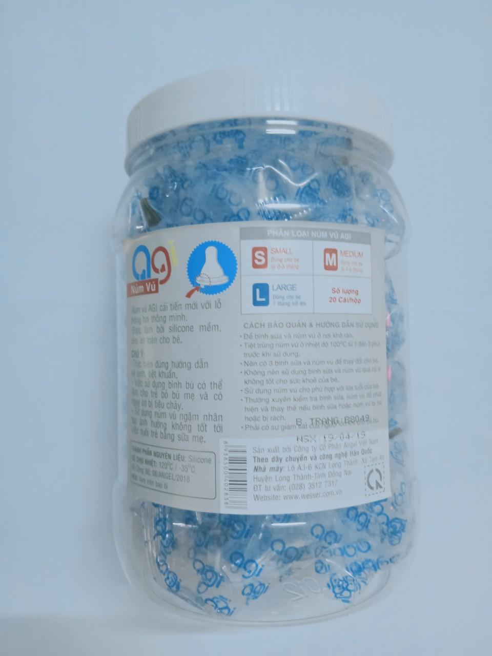 Combo 20 Núm ty Agi L (từ 7 tháng tuổi trở lên)