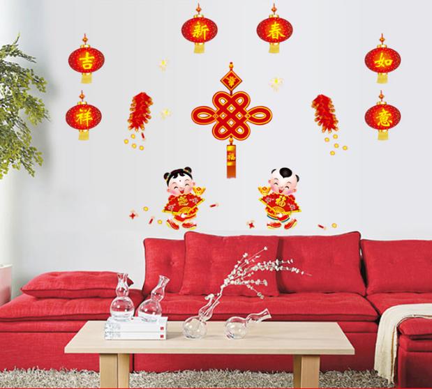 Decal lồng đèn đỏ