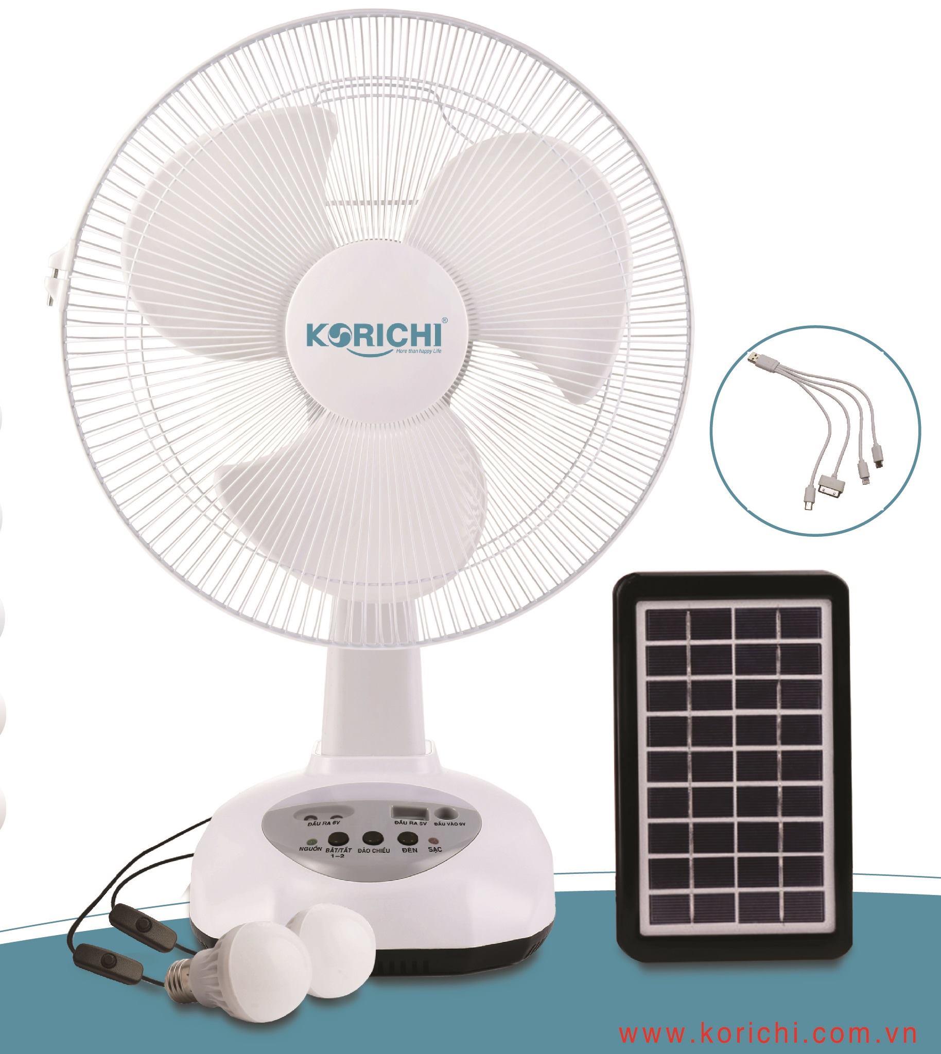 QUẠT SẠC TÍCH ĐIỆN KORICHI KRC-6300