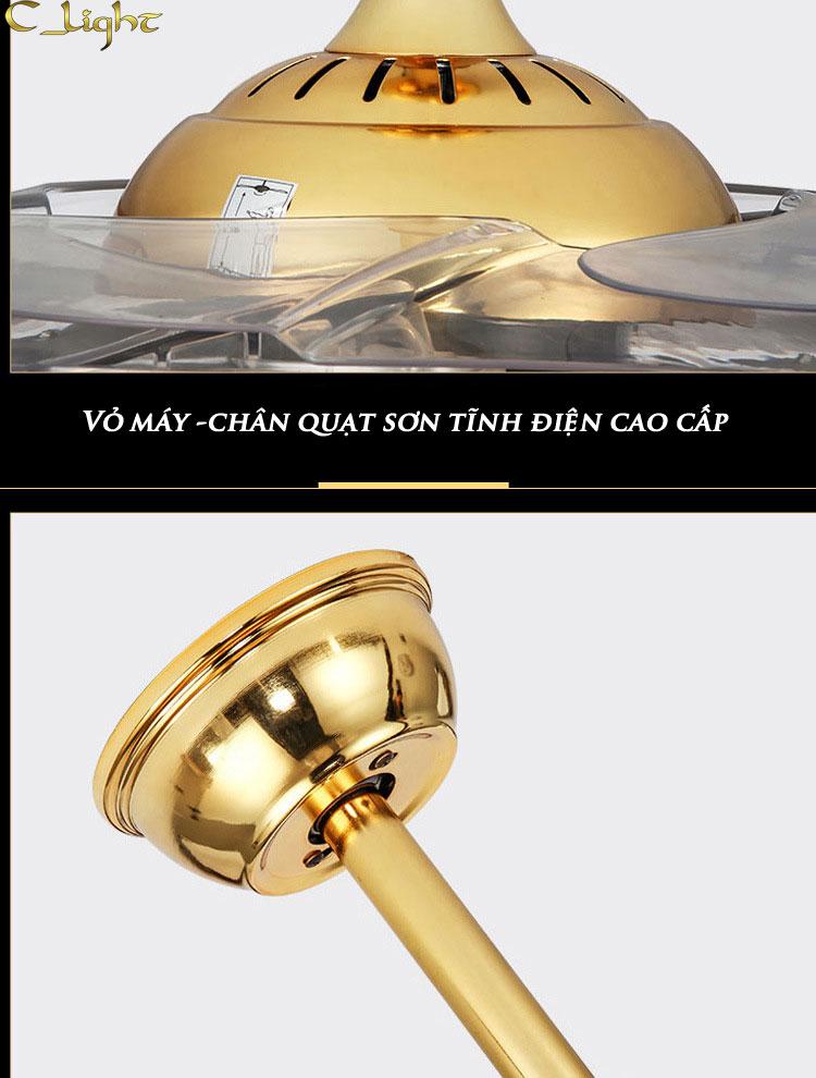 Quạt trần đèn - Quạt trần trang trí MSP 9906